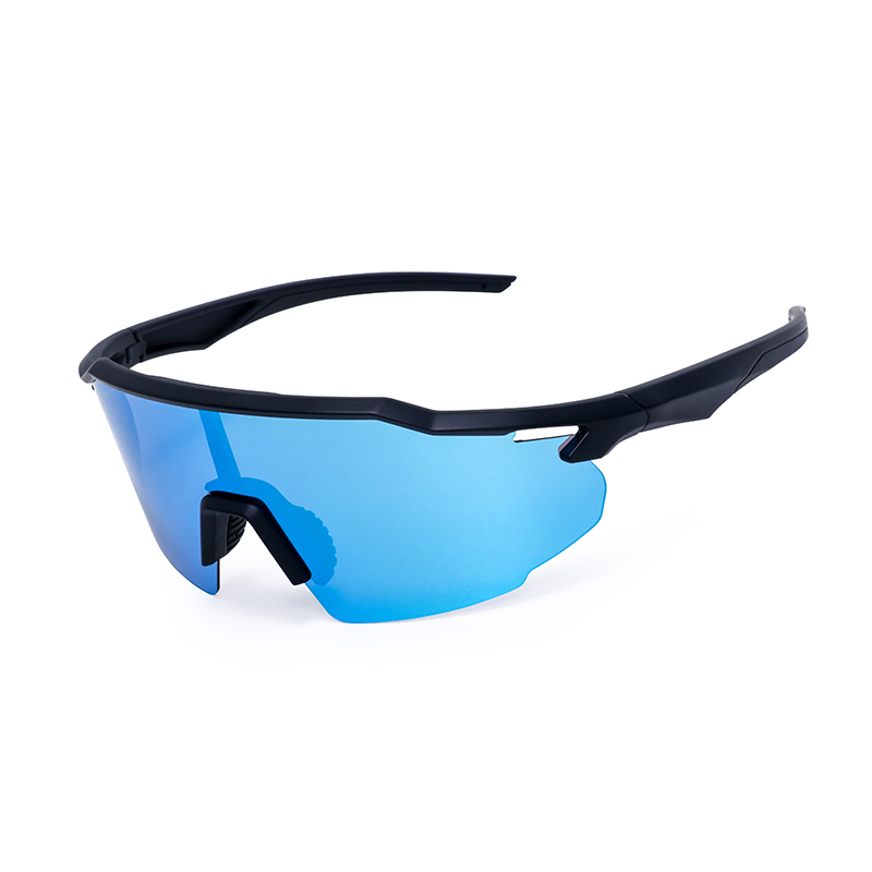 Cadre noir avec bleu glacier