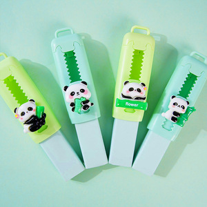 Phim Hoạt Hình Hình Dạng Động Vật Đẩy Kéo Tẩy Cho Trẻ Em Văn Phòng Phẩm Nguồn Cung Cấp Gấu Trúc Cao Su Với Bìa Quà Tặng Cho Các Trường Học Sinh Sử Dụng - Product Image 5