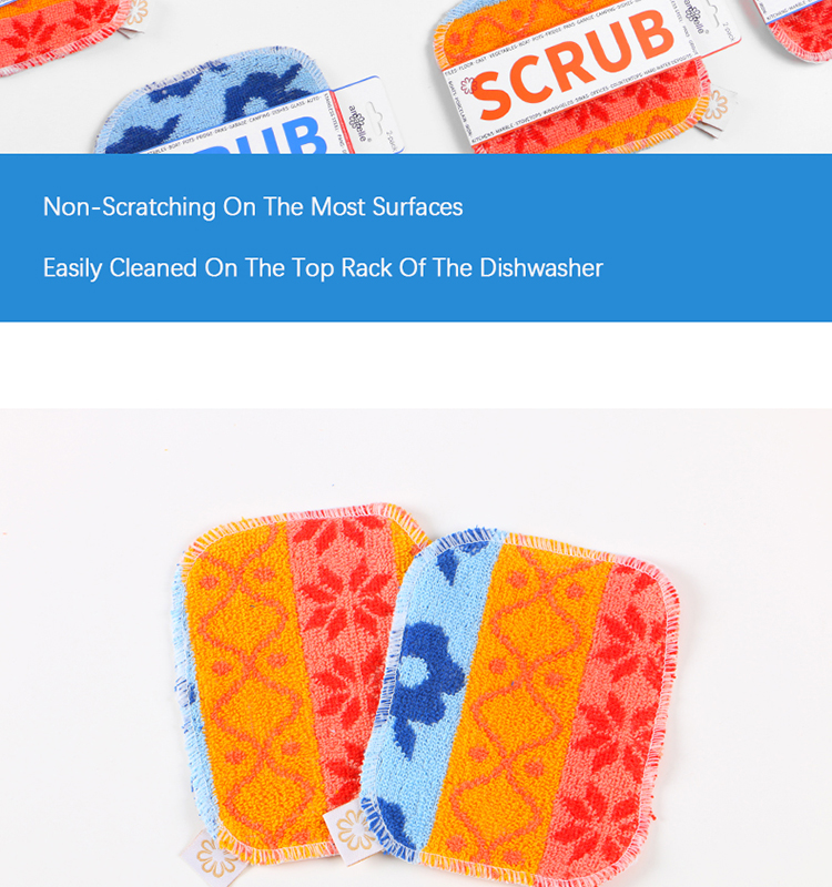 Reusable Scrub for Kitchen and Household Use Euroscrubby made of nature cotton and food-grade Resin