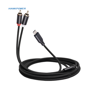 Chip de decodificación incorporado tipo C a 2 RCA Cable de audio para teléfono móvil Computadora Conexión de altavoces amplificadores - Product Image 3