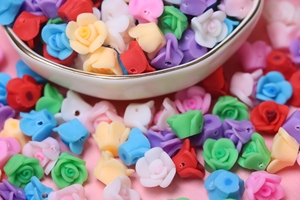 New 14 Mét Mini 3D Kawaii Polymer <span class=keywords><strong>Clay</strong></span> Rose Hoa Chunky Hạt DIY Tóc Headband Trang Trí Kết Quả Trang Sức - Product Image 5