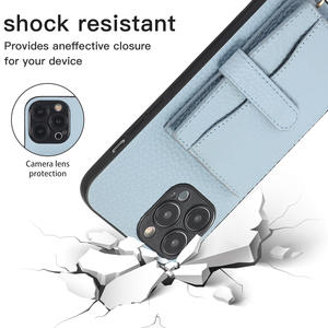 Kickstand ซองกระเป๋าใส่โทรศัพท์มือถือ,ซองมีช่องใส่บัตรและสายคล้องเคสโทรศัพท์มือถือสำหรับ Iphone 11 12 13 Pro Max - Product Image 4