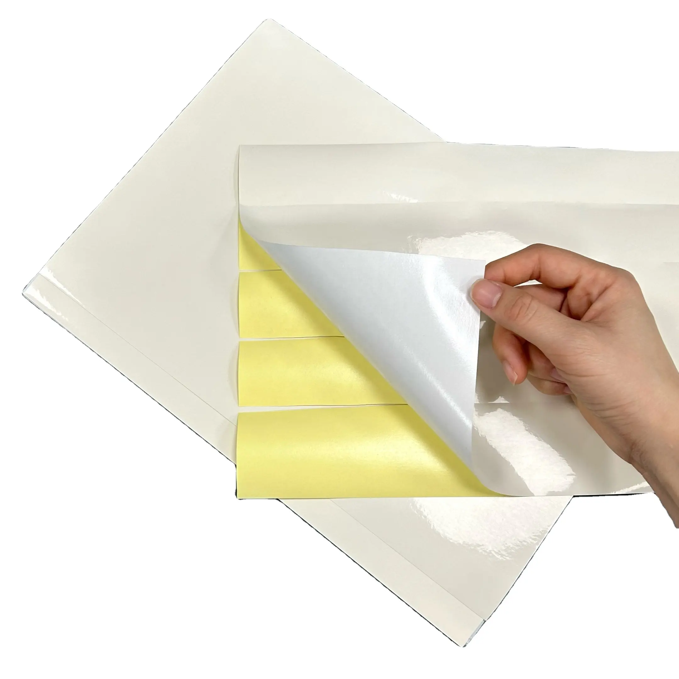 Высокая глянцевая бумага 70x100 см белая литая бумага художественная бумага лист обратная щель самоклеющиеся этикетки наклейки лист A4