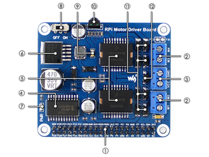 Raspberry Pi-Erweiterungs karte, DC-Motor/Schrittmotor-Treiber - Product Image 3