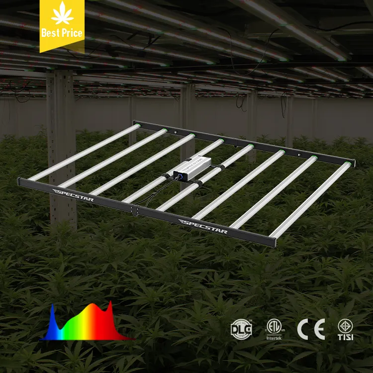 Высокоурожайный DLC/ETL/CE/TISI одобренный высоколюменный алюминиевый светодиодный светильник для выращивания растений 720 Ватт для выращивания растений в помещении