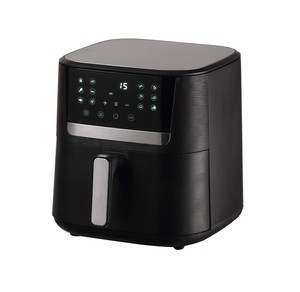 Freidora de aire con pantalla digital eléctrica de 7l, forma cuadrada de plástico con protección contra sobrecalentamiento para uso doméstico y hotelero, Control LCD - Product Image 1