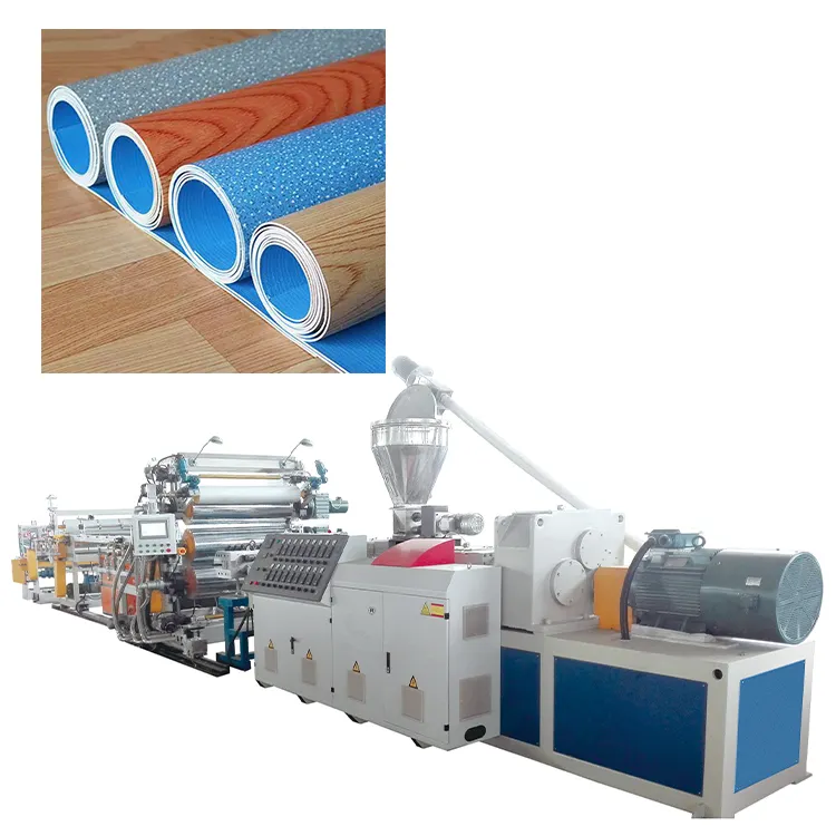 Ligne de production de rouleaux de cuir de sol imperméable large/Machine de fabrication de revêtements de sol en vinyle PVC