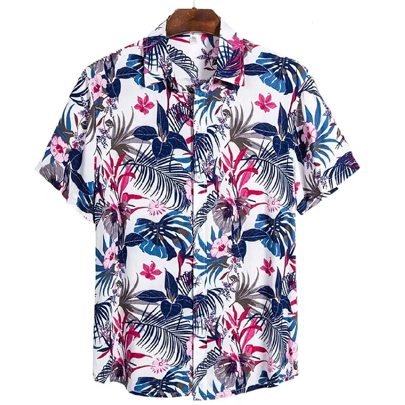 Camisa havaiana de abacate para homens, camisa com botões para festa de boliche com suporte de fábrica original/camisa floral de praia