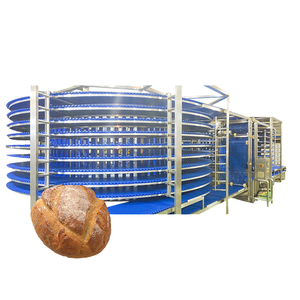 Plastic Modular Belt Multi-layer Spiral Cooling Tower Conveyor for Proofing Bakery Dough Toast Bread Pizza Ciabatta