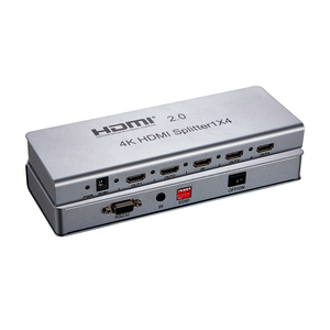 森野4KX2K 60HZ高清多媒体分路器1x4缩放器输出4端口分路器hdmi2.0音频视频4路分路器EDID管理 - Product Image 1
