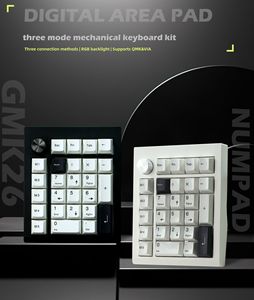 Zuoya GMK26 Mini teclado numérico inalámbrico Teclado pequeño RGB intercambiable en caliente con perillas compatibles con QMK/VIA - Product Image 4