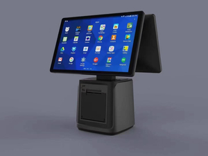 H02 Google GMS Android / windows 15,6 "двухэкранный сенсорный POS-терминал, встроенный PrinterNFC/Qr-код, код оплаты и сканирования