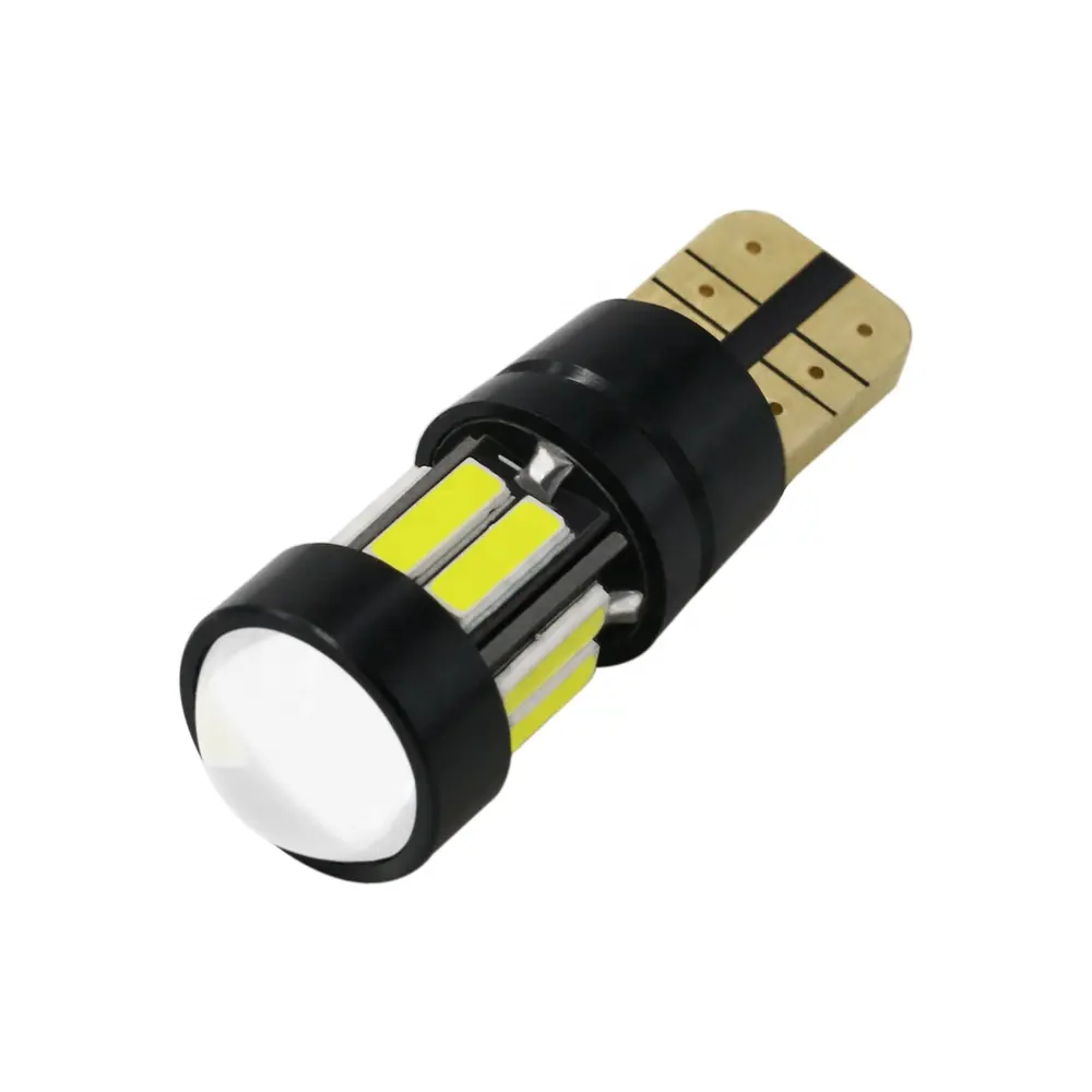 Luz de led para carro t10 7020 10 smd, lâmpada w5w para estacionamento luz lateral dj140