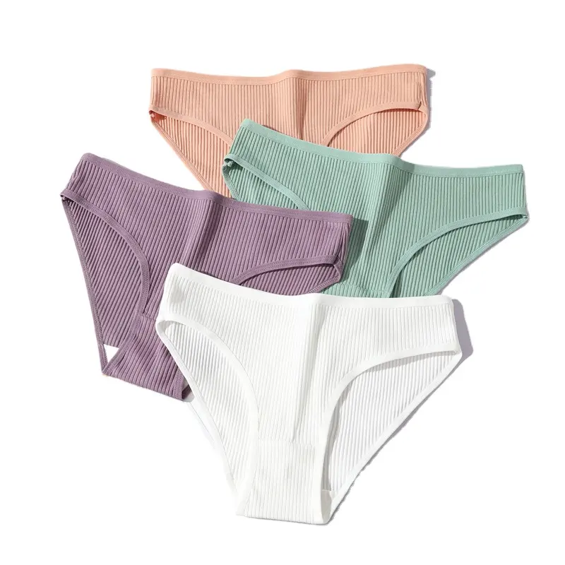 Fábrica de novos produtos Atacado de alta qualidade das mulheres Algodão Underwear cintura baixa Shorts das mulheres Strip Underwear