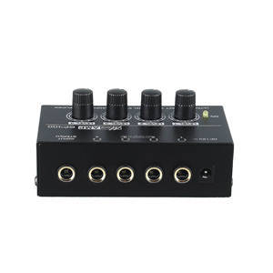 Clavax CLMC-EF400 <strong>1</strong>/<strong>4</strong> Inch <strong>1</strong>-Channel <strong>Input</strong> <strong>4</strong>-Channel <strong>Output</strong> Amplifiers Electric Professional Headphone Amplifiers