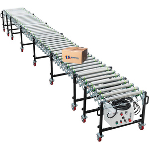 Trasportatore a rulli a fisarmonica elettrico flessibile espandibile trasportatore - Product Image 4