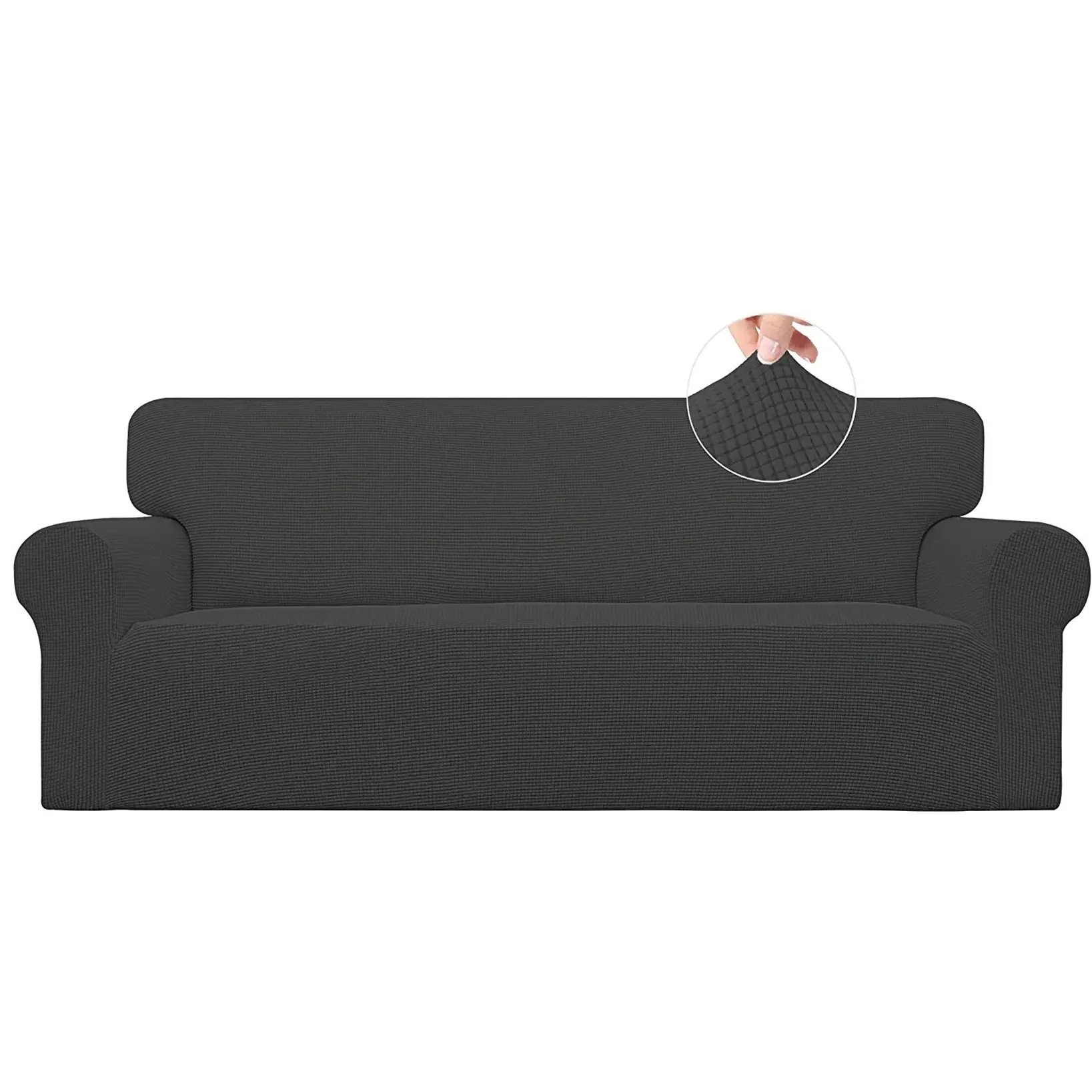 Poliestere elasticizzato Jacquard quadri protezione per mobili divano morbido copridivano con fondo elastico