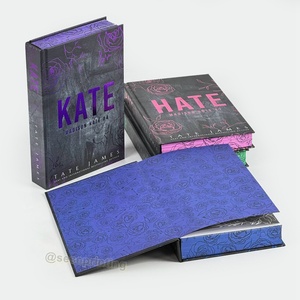 Kitap baskı hizmeti ciltli roman siyah özel püskürtülür kenarları kitap baskı boyalı renk kenar roman - Product Image 5