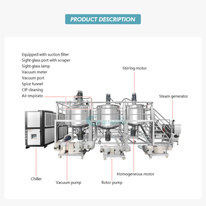 Liquid Soap Dispenser with Platform Automatic Complete Blending Plant Lotion Shampoo <strong>Mixing</strong> tank with Agitator and <strong>Heater</strong> - Product Image 3