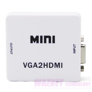 迷你VGA至HDMI转换器盒高清1080P视频音频VGA2HDMI HDMI2VGA HDMI至VGA影音适配器，适用于电脑笔记本电脑DVD至高清电视 - Product Image 4