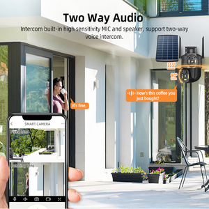 4G doppio obiettivo 6MP pannello solare CCTV telecamera di rete di sicurezza per la casa di sicurezza sensore di movimento luce con sensore di movimento - Product Image 2