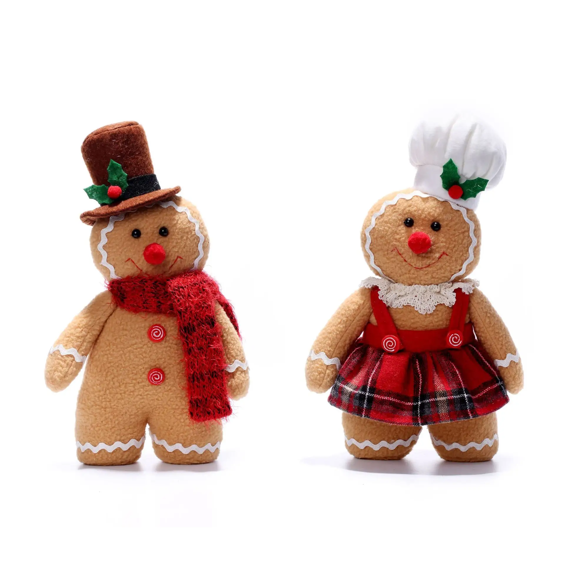 Nouvelle décoration de Noël poupée en pain d'épice poupée jouet européen et américain décoration laine poupée naine