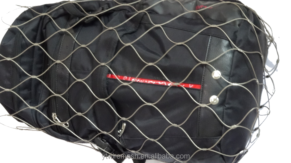 Sac antivol en maille de corde d'acier inoxydable