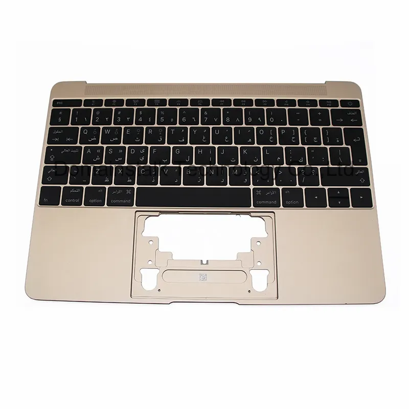 Genuine A1534 Top Case Palm Rest Teclado Árabe Para MacBook Retina 12 "Ouro Prata Cinza Rosa Ouro 661-04481 661-04483 661-02243