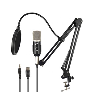USB and 3.5mm Plug Condenser Studio Computer <strong>Microphone</strong> with ECHO Gain Knob for Phone MIC Live Streaming Recording <strong>Microphone</strong> - Product Image 1