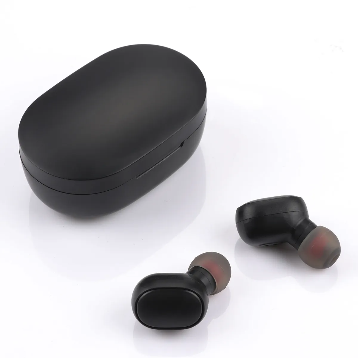 Miniauriculares inalámbricos con Bluetooth 2021, cascos baratos con TWS, color negro