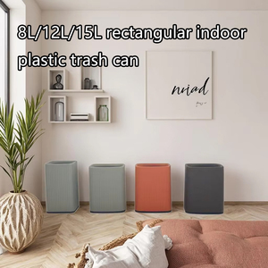 Indoor <strong>Direct</strong> Entrance Plastic Waste <strong>Bin</strong> Large 8L/10L/12L/15L Trash Can with Built-In Outer Bucket Garbage/Dust Container - Product Image 5