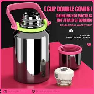 Ceramic Large Capacity Thermos <strong>Cup</strong> 316 Stainless Steel Outdoor Portable Kettle Big Mac Water Bottle for Men and Women
