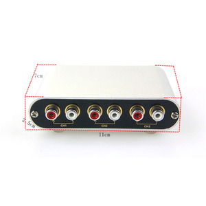 Selector de señal de entrada de Audio RCA, interruptor remoto para amplificador con Control remoto, 3 entradas, 1 salida/1 entrada, 3 salidas