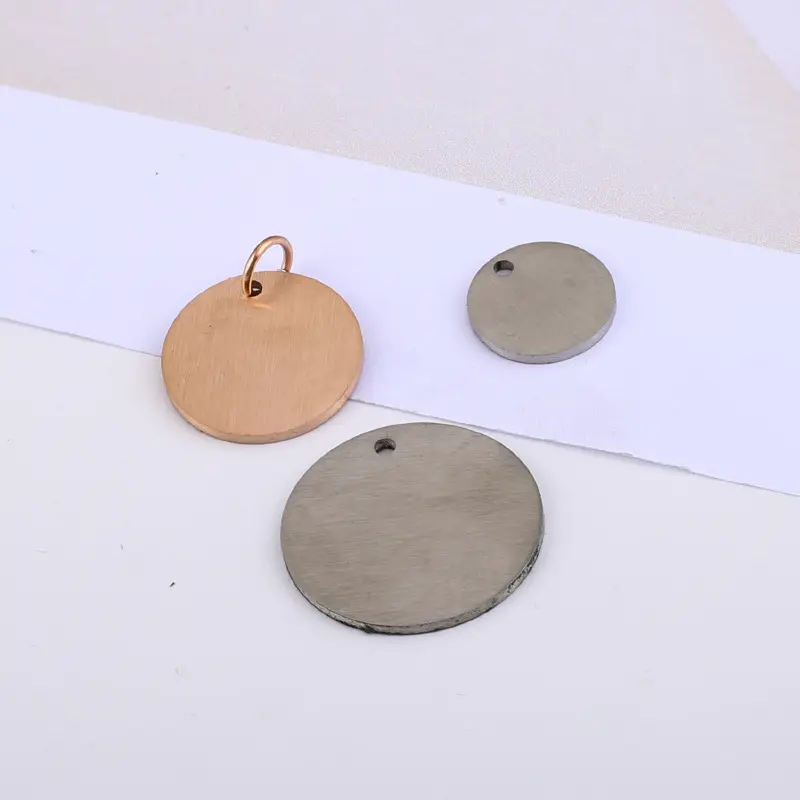 Simple personalized gold-plated decorations engraving metal dog tag label nameplates custom handmade decorations DIY processing