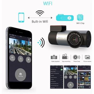 ダッシュカムWIFIフルHD1080PスーパーミニカーカメラDVRワイヤレスナイトバージョンGセンサードライビングレコーダー、マルチカントリーボイス付き