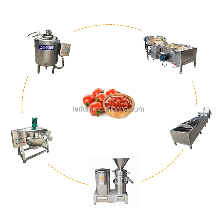 مصنع صوص الطماطم إنتاج معدات خط إنتاج معجون الطماطم Ketup ماكينة الطحن
