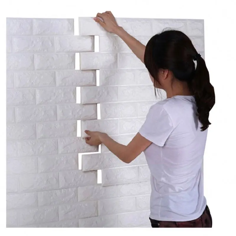 De plástico de pared de ladrillo 3d ladrillo wallpaper 3d yeso panel decorativo de pared