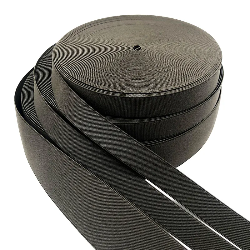 गर्म बेच 1.5cm 2cm 2.5cm 3cm विस्तृत स्टॉक में ठोस काले सफेद jacquard रंगाई रंग नायलॉन लोचदार बद्धी के लिए बाल बैंड