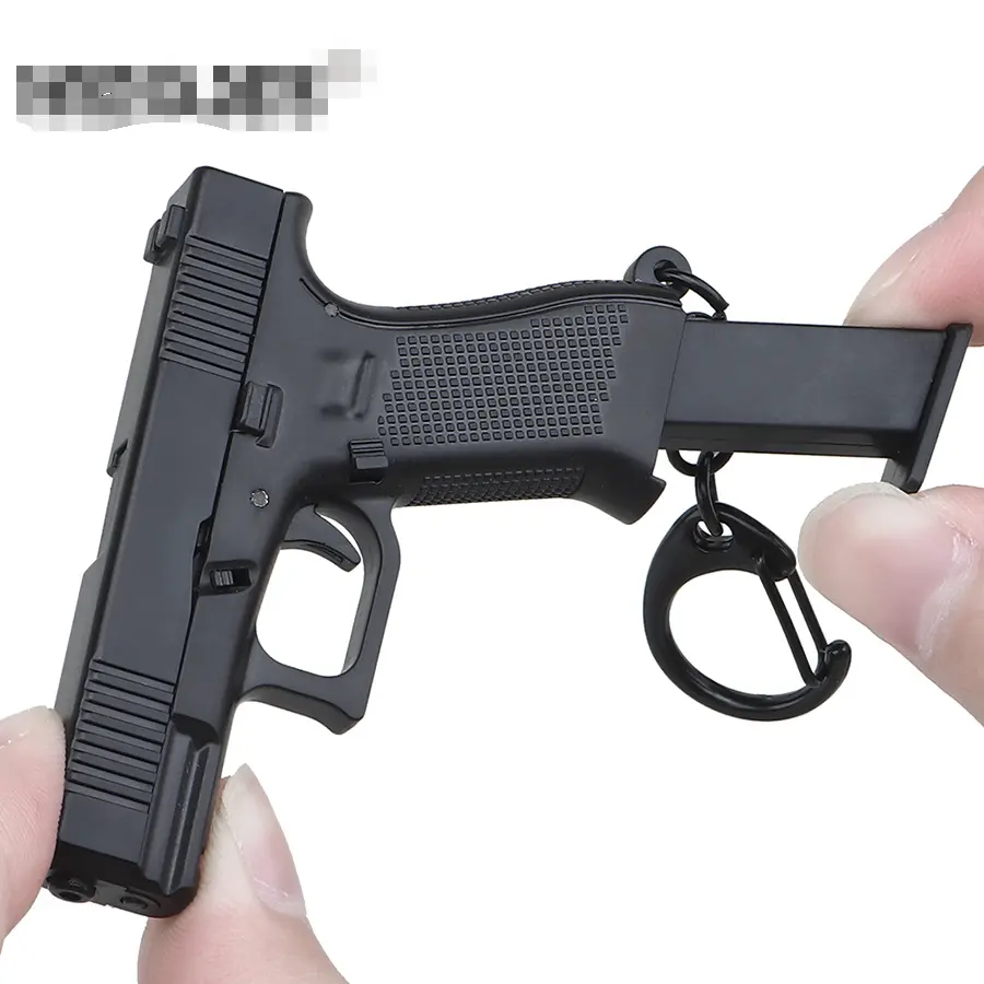 L004 gantungan kunci taktis Mini portabel, gantungan kunci model senjata G45 dapat dilepas