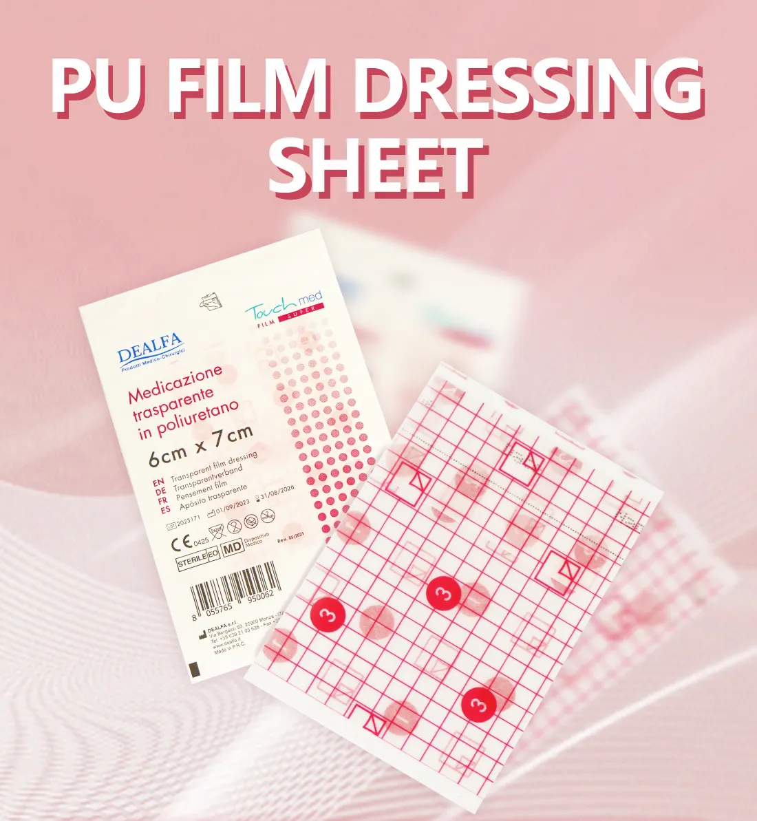 BLUENJOY, película adhesiva de Pu transparente para la piel, hoja de película de Pu impermeable