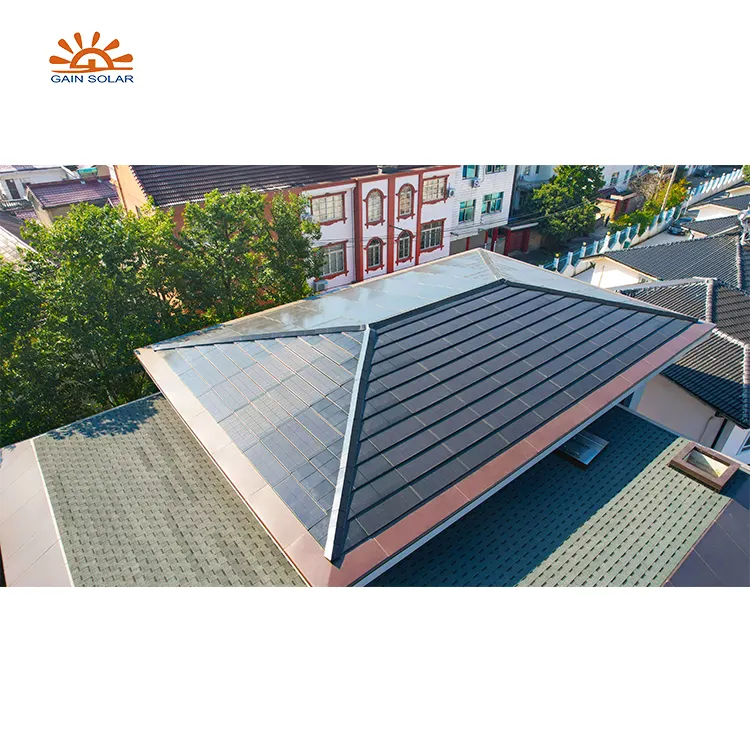 Uso domestico tegola tetto modulo solare sistema di pannelli solari tegole solari sistema fotovoltaico mono