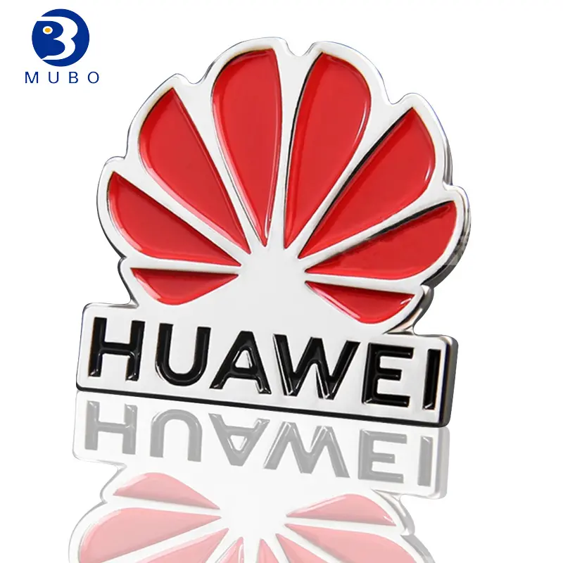 Vernice Fine metallo distintivo Huawei LOGO personalizzato in lega di zinco pressofusione personale aziendale distintivo pin dell'azienda