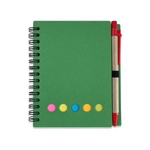 Custom personalizzato Logo eco-friendly Memo bandiera B5 Notebook carta Kraft copertina taccuini con penna e note adesive - Product Image 6