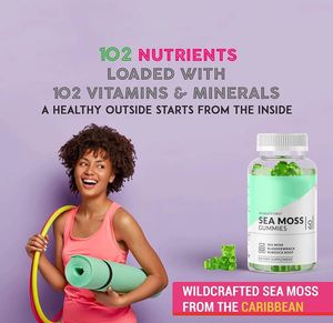 Badderwrack & Burdock Rootを備えたBiocaro低糖シーモスグミ-甲状腺、エネルギー、免疫サポートのためのシーモスサプリメント - Product Image 3