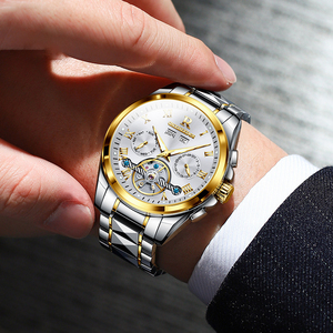 Orologio meccanico completamente automatico multifunzione a doppio calendario da uomo con luce notturna impermeabile da uomo - Product Image 2