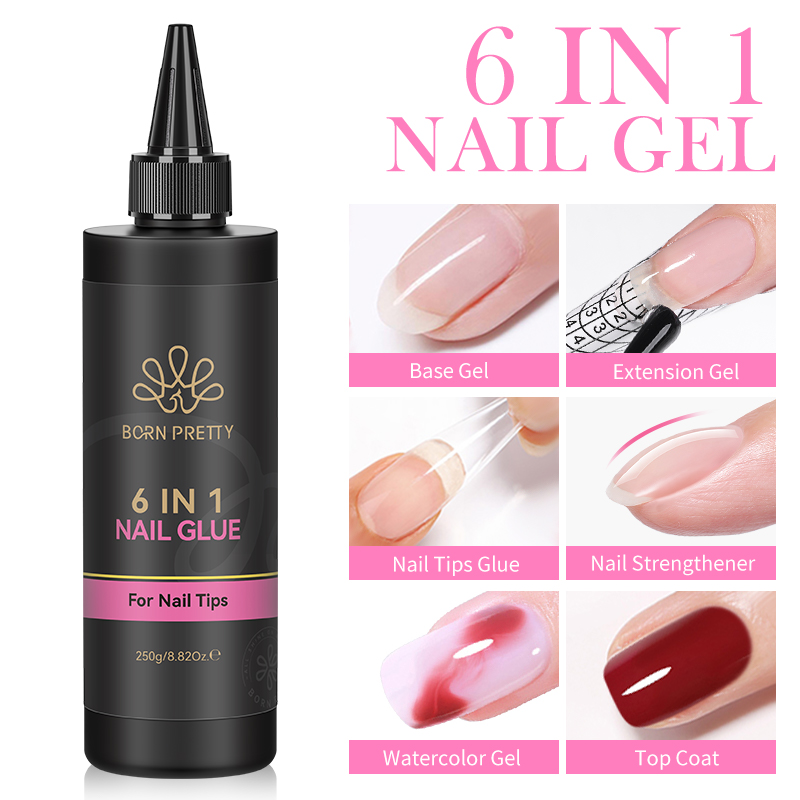 57431-1 Gel de pegamento para uñas 6 en 1