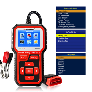 Universal Car <strong>Code</strong> Reader &amp; 12V Battery Tester OBD2 Scanner 2 in 1 Auto Diagnostic OBDII EOBD Scan Tool <strong>O2</strong> <strong>Sensor</strong> Engine Tester - Product Image 2