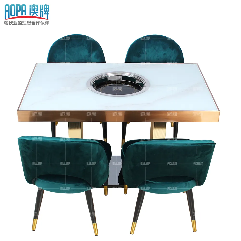 Aopa vaso de mesa de jantar para restaurante, comercial, metal, mesa de jantar, equipamento para personalizar, serviço z118