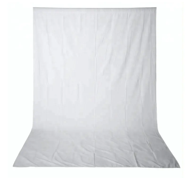 ฉากพื้นหลังผ้าสีขาวขนาด6ฟุต X 9ฟุต,สำหรับถ่ายภาพวิดีโอสตูดิโอถ่ายภาพขนาด1.8ม. X 2.7ม.
