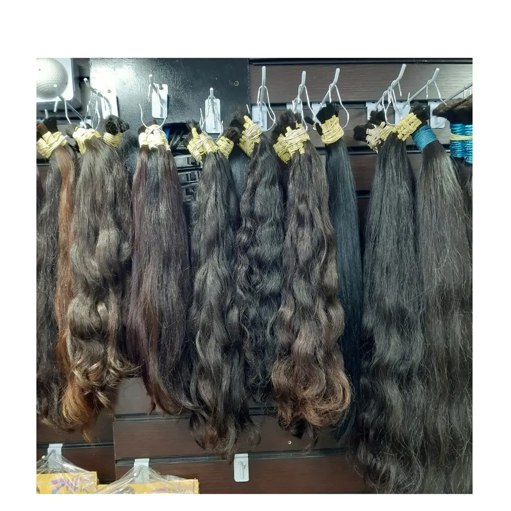 Atacado fornecedor de produtos de cabelo a granel, cru virgem não processado cabelo humano a granel cabelo brasileiro, extensão do cabelo em massa